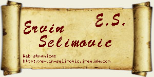 Ervin Selimović vizit kartica